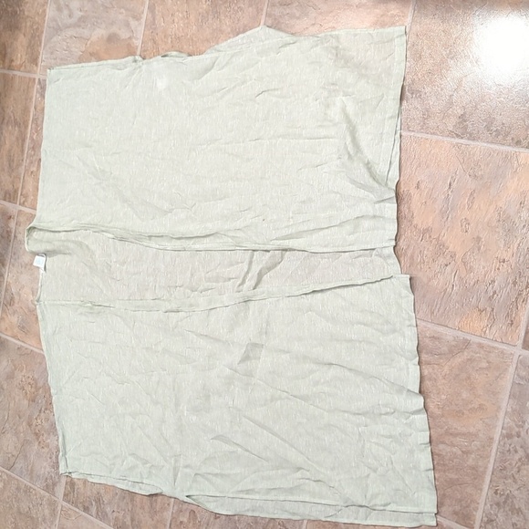 Cynthia Rowley Linen Blend Swim Cover Open Front Cardigan Light Green White - Picture 1 of 7